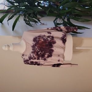 Young Fabulous & Broke Purple Tie Dye Cropped Pullover Jogger Sweater